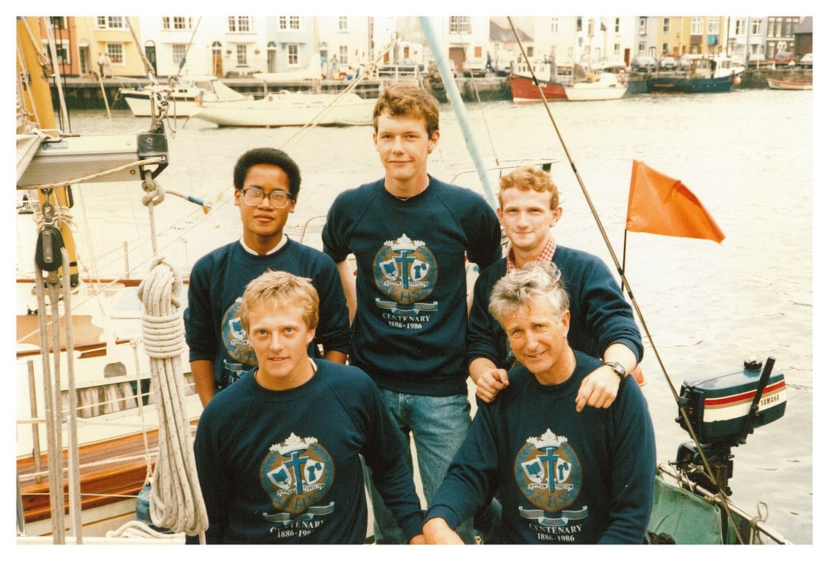 First crew to sail across to Portland (Maine) 1986  © Bob Shepton