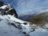 Looking past the 'Ledge Route' on the left and 'Carn Beag Dearg' on the right.