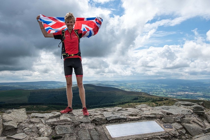 Alex in celebratory mood at the end of his 72-day UK odyssey  © Alex Staniforth
