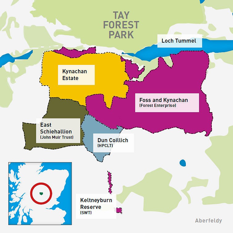 Heart of Scotland Forest Partnership map