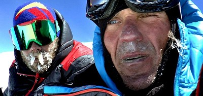 Zdeněk Hàk and Marek Holeček at the summit of Gasherbrum I  © Marek Holeček