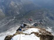 Mountain rescue on the Matterhorn below my decent.