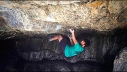 Jimmy Webb on The creature from the Black Lagoon, ~8C+, Upper chaos, RMNP  © Hannah Donnelly