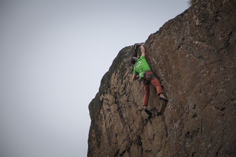 Niall reaching for the top hold...but did he make it?  © Martin McKenna