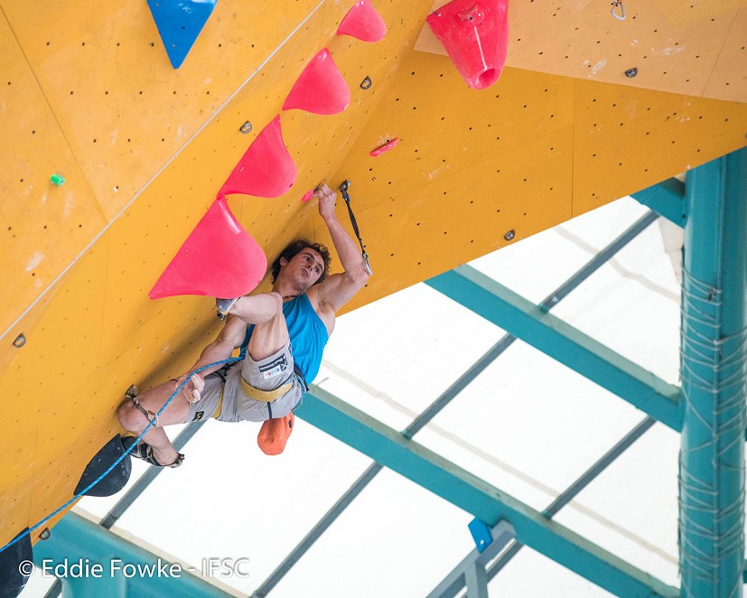 Adam Ondra competing in Arco  © Eddie Fowke/IFSC
