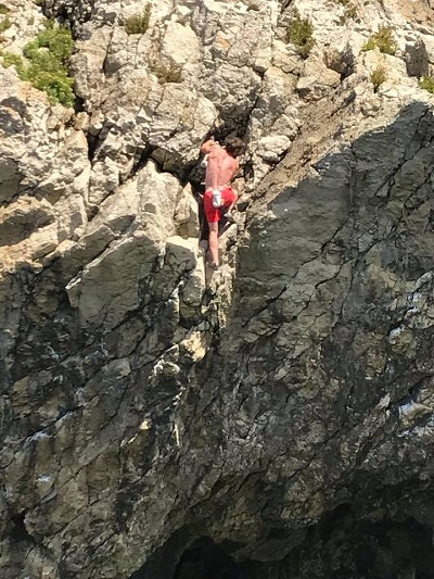 Free climber at stair hole lulworth   © Daquababe