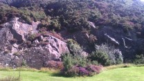 Minor crag at Dinas Cross.