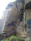 Crack climb left of cave on Scarey Buttress (Thundercrap?)