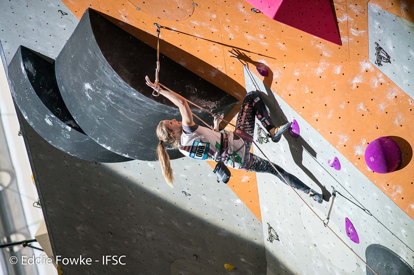 Jessica Pilz on her way to 2nd place  © Eddie Fowke/IFSC