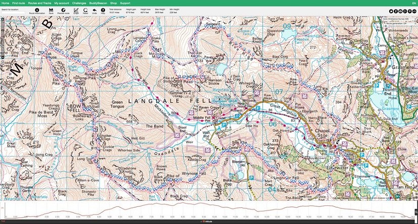 Planning a route in ViewRanger (web)  © Alex Roddie