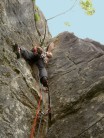 Jamie Ayres on Central Rib Route 1 S 4a, Wintour's Leap