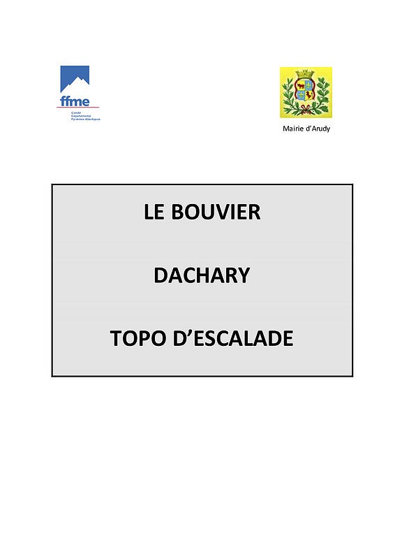 Le Bouvier Dachary Topo D’Escalade Cover