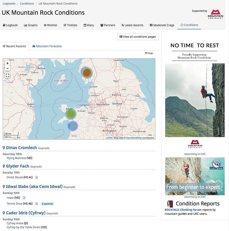 Mountain Rock Conditions Page