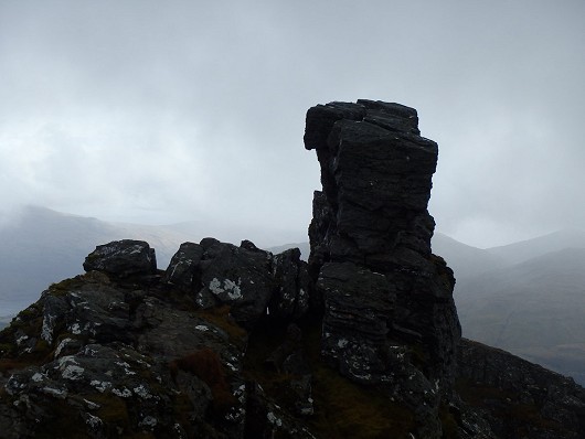 The Cobbler - grim reality on a wet day.  © John Hunt