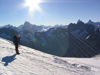 Summit day on Peigne De L'Arolla (3997m), Arolla, Switzland.  © Philu2