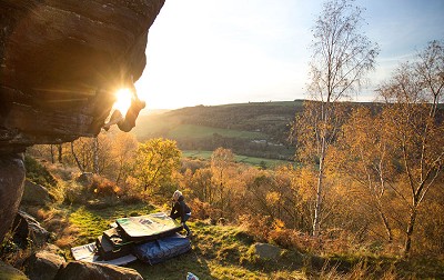 Ned Feehally setting up for the dyno on Ill Behaviour  © Nick Brown