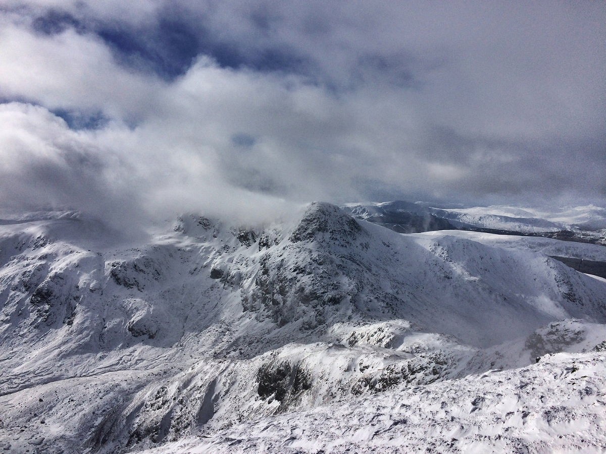 Wintry Stuc a' Chroin's 'Nordwand' from Ben Vorlich  © Tomas Frydrych