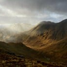 Weather fronts sweeping over Gleann Dubh Lighe