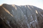 South Basin crags below Katahdin summit. Two nearest main buttresses are Armadillo and Flatiron.