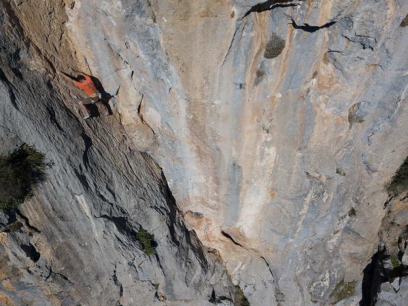 Paul Cox climbing at El Corral East at El Chorro  © Alan James