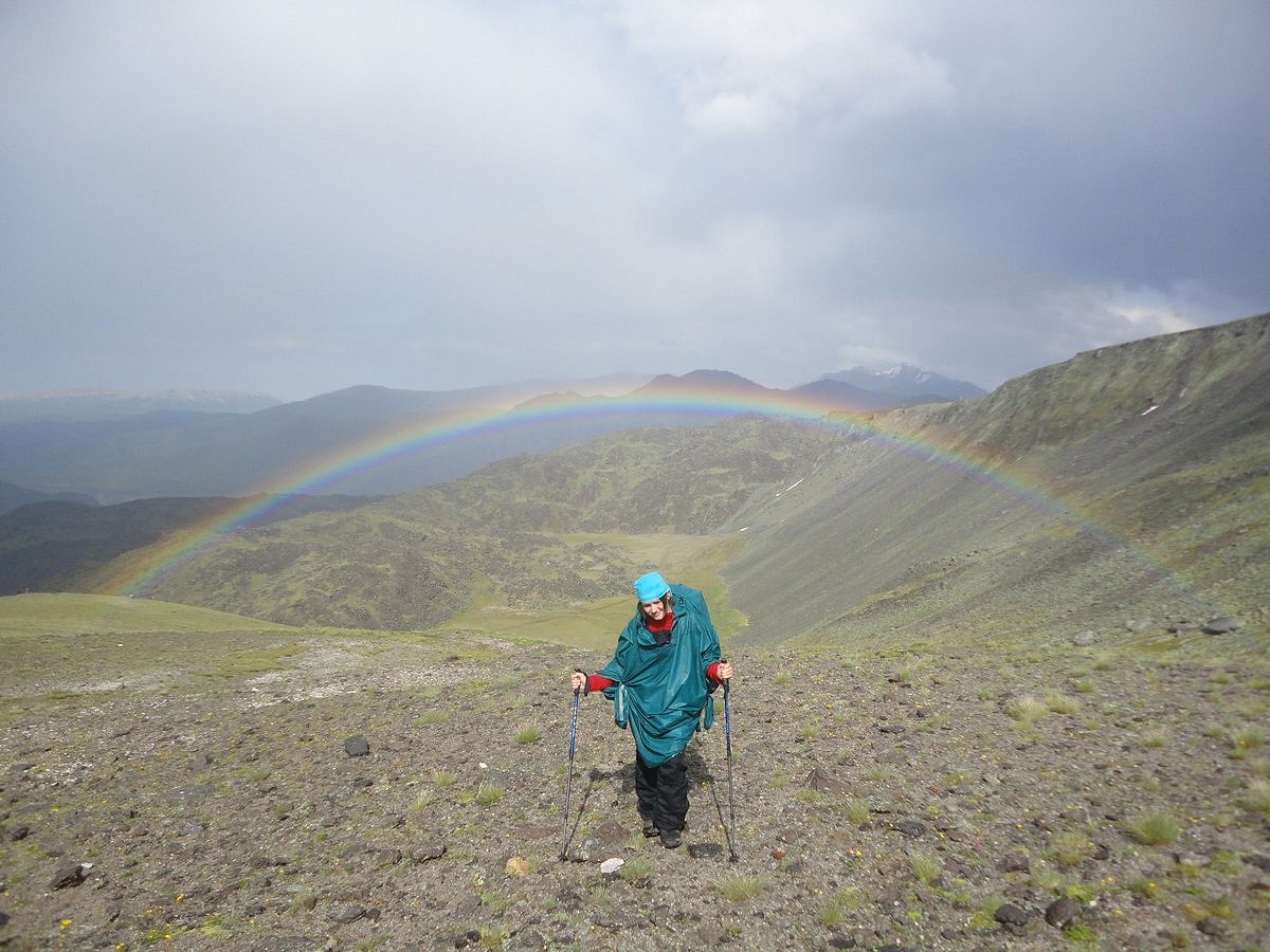 Elbrus. My daughter is Polina and a double rainbow.  © Dr. Prof. Brink Ivan