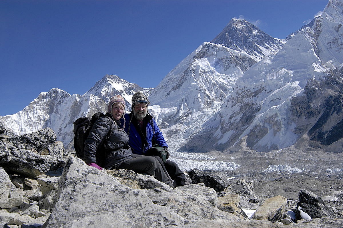 With Gina below Everest  © Cameron McNeish collection