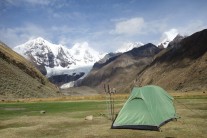 Camping in the Cordillera Huayhuash