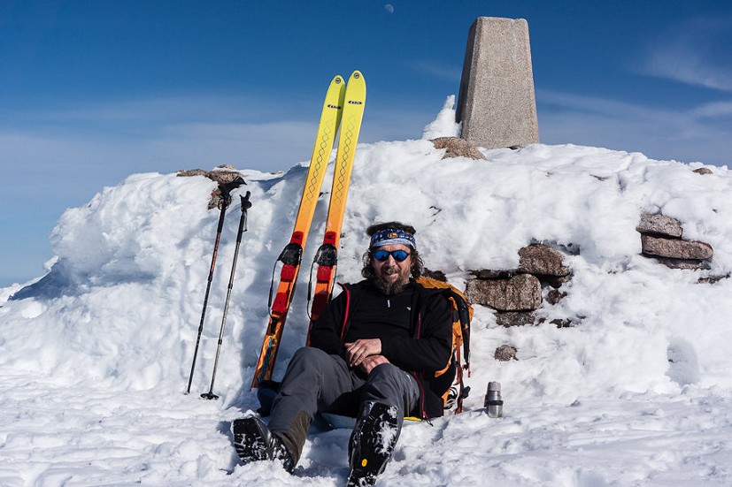 Chris on the summit of Ben Macdui  © Chris Townsend
