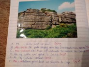 Topo of Mel tor boulder, taken from my climbing log book in 1999.