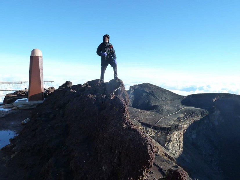 Rob's bagging has gone global, with peaks of 1500m prominence. Here he is on Mt Fuji  © Rob Woodall