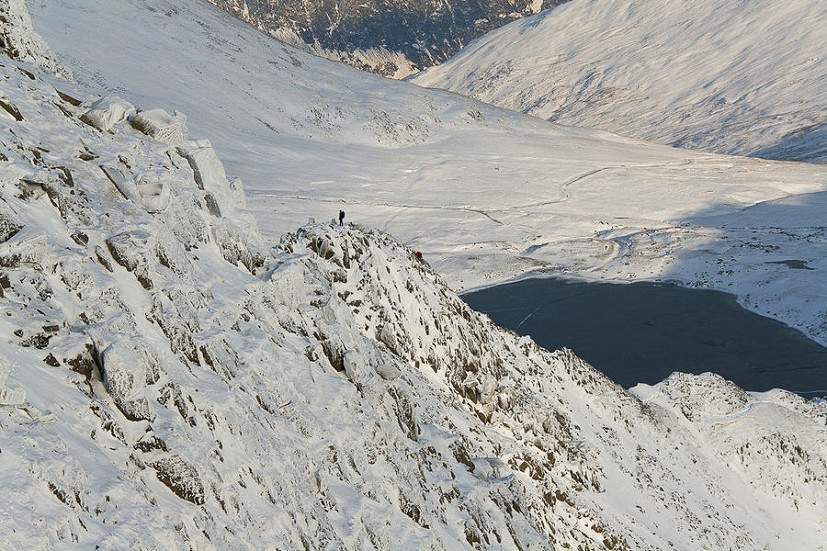 Striding Edge is classic walking-meets-winter-climbing ground, and an ideal introduction to mountaineering  © Dan Bailey