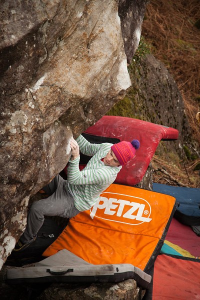 Ed Booth on the start of Manou in North Wales  © Rob Greenwood - UKC