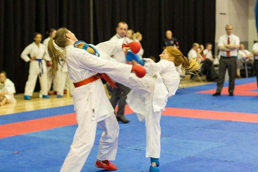 Chloe in action.  © Edinburgh University Karate