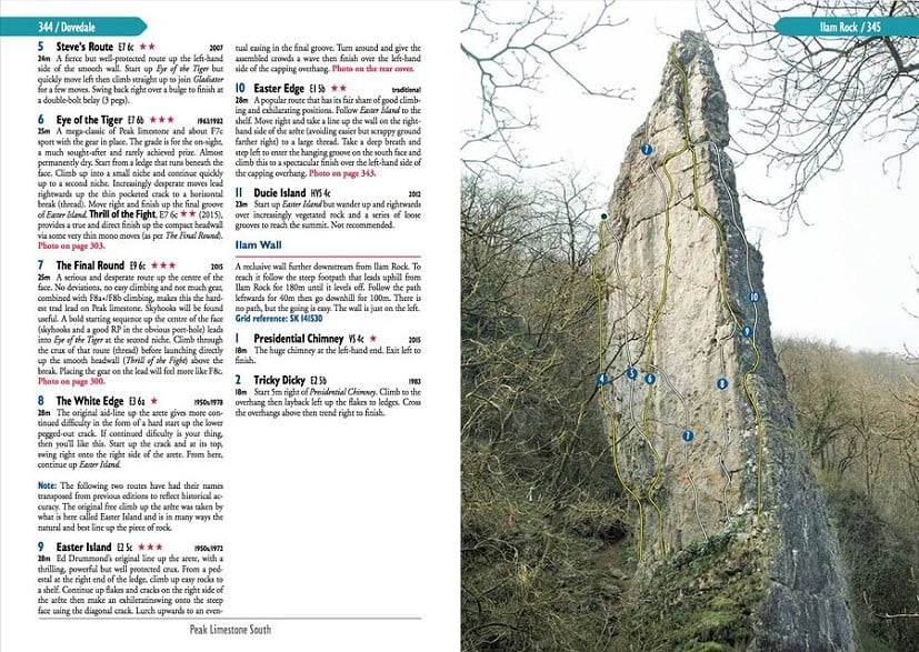 Easter Island upgraded to E2 and given 3 stars, an interesting choice for a crap route  © BMC