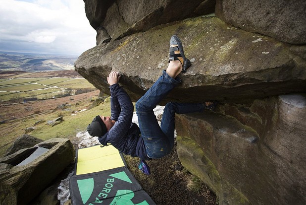 The heel feels really secure and gives a lot of confidence whilst heel hooking  © Nick Brown