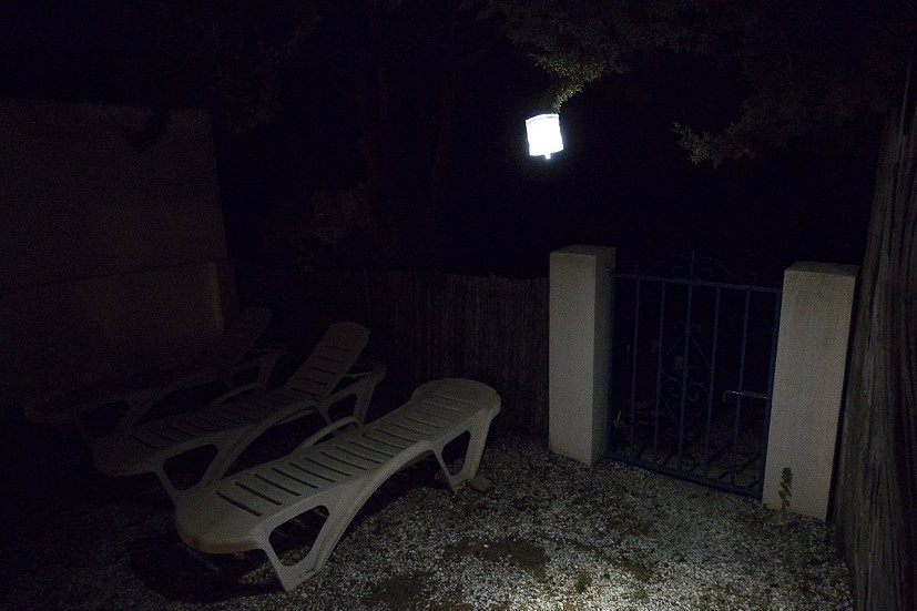 Illuminating the back yard of our holiday casa   © Dan Bailey