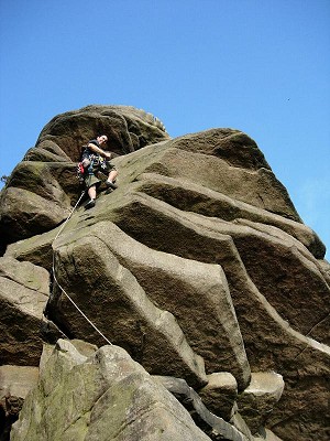 Flying Buttress at Stanage - the most popular route in Britain with 1314 ascents in UKC Logbooks  © monks