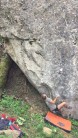 One of the few Boulder problems opened in the area. On the left hand side of the "Criza" sport crag.