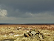dramatic light over High Stones looking back towards Sheffield