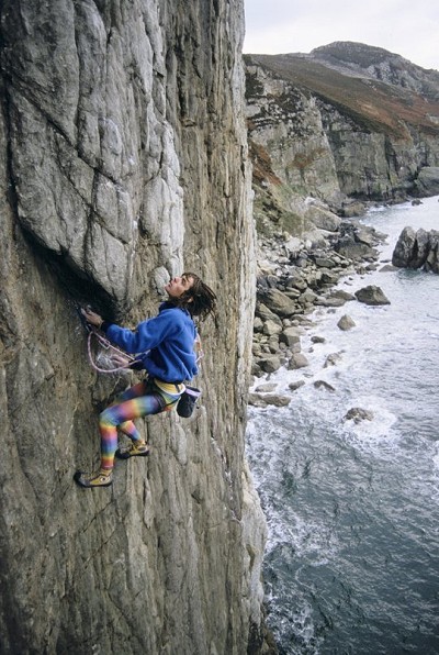 Positron, Main Cliff, Gogarth. Stevie soloed this but I went one better.  © Alan Hinkes