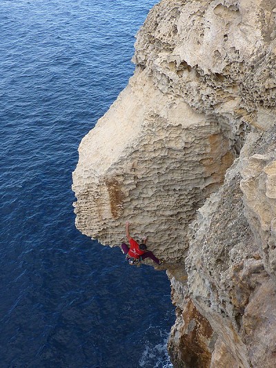 Stevie soloing 6c at 60 years old, ney bother!  © Stevie Haston