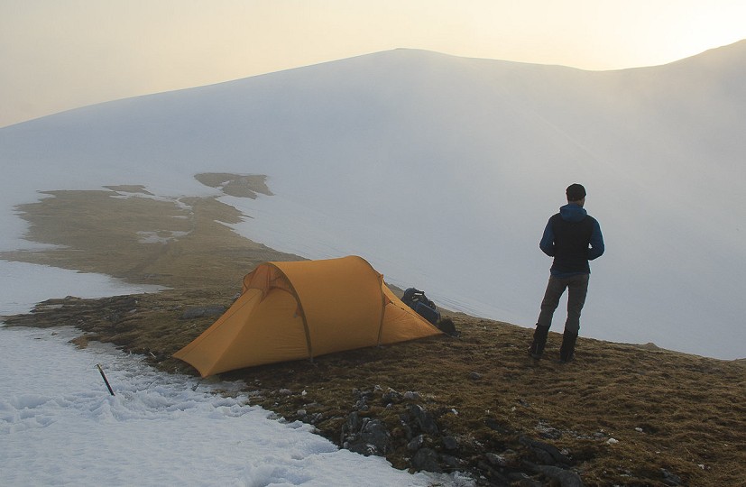 Cold for camping - I wore the Atom SL all night  © Dan Bailey