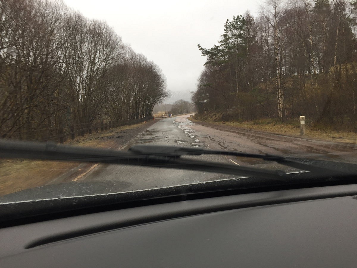 Seriously? This is the major arterial route up the west side of Scotland, not a farm track  © Dan Bailey