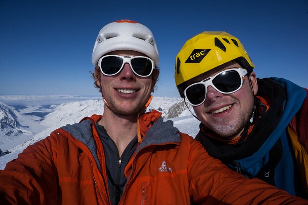 Tom and Uisdean on the summit of Mt. Jezebel.  © Tom Livingstone