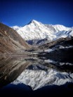 A lovely shot of Cho Oyu at 8188m is the 6th highest mountain the world. This photo is taken from Goyko lake at 5000m.