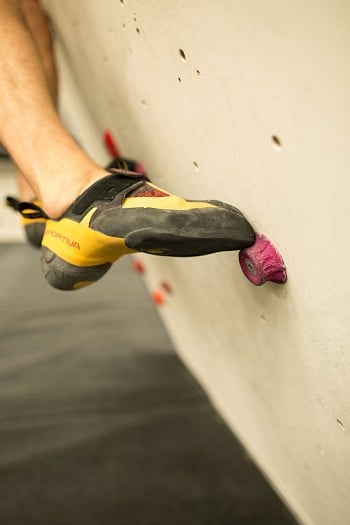 Performance rock shoes are designed to place the foot in the correct biomechanical position for climbing. They come in many guises but all will feature high levels of rand tension, arch support, and a pointed toe-profile.  © Nick Brown - UKC