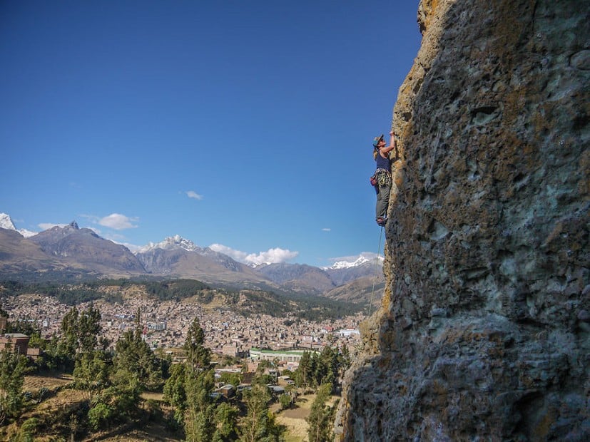 Sport climbing at Los Olivos just outside Huaraz  © Christian Schiller