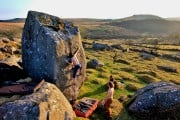 Nathan on the excellent 'Problem 87', Cuckoo Rocks Dartmoor.
