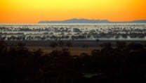 Sunrise and The Grampians from Arapiles.