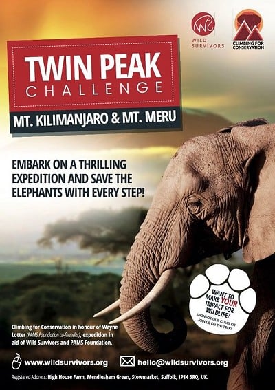Twin Peak Challenge: Meru & Kilimanjaro!, Charity rate - PLEASE CONTACT UKC FIRST Premier Post, 2 weeks @ GBP 2pw  © Climbing for Conservation
